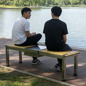 Bamboo Patio Bench 1560*450*460MM Contemporary Eco-Friendly Outdoor Seating - Product Image 4