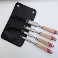 Nouveau produit tendance : Ensemble de 4 ciseaux plats à sculpter de 16-32 mm avec manche en CR-V pour charpentier, travail du bois et fabrication de meubles