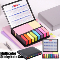 Ensemble de blocs-notes adhésifs rectangulaires personnalisés en PU pour calendrier de bureau, index fléchés, fournitures de bureau – Vente chaude