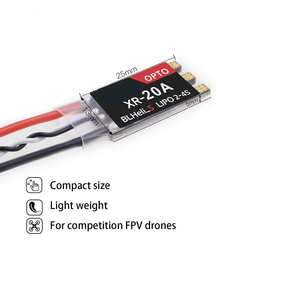 20A ESC BLHeli_S DSHOT600แบบไร้แปรงถ่าน2-4วินาทีตัวควบคุมความเร็วอิเล็กทรอนิกส์ lipos FPV qav Drone multirotor Quadcopter (XR-20A) - Product Image 3