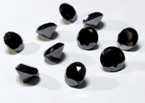 Diamante negro cultivado en laboratorio de grado superior para joyería fina 6,55mm corte brillante redondo 10 piezas tamaño de 12,44 quilates diamantes sueltos genuinos OEM - Product Image 4