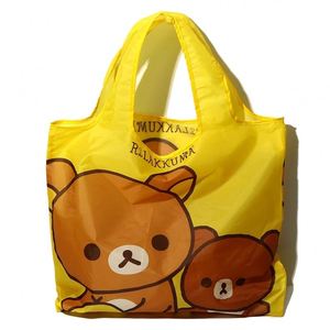 Cute Cartoon Rilakkuma Bear <b>Big</b> Foldable Reusable Shopping Bags Folding Shopper Bag Eco Grocery Bag Women Kids Tote <b>Handbag</b> - Product Image 3