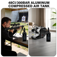 TUXING DOT Produsen 48CI/0.75L 300bar 4500psi Tabung Udara Aluminium PCP HPA Tekanan Tinggi untuk Berburu di Luar Ruangan dengan Katup