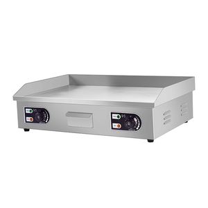 Teppanyaki vỉ nướng trên chân tròn điện <span class=keywords><strong>chrome</strong></span> mạ với áp lực sưởi ấm yếu tố thả trong ngoài trời flat top - Product Image 2