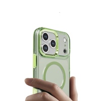 Coque de téléphone magnétique transparente pour iPhone 17 Pro Max, coque de protection pour iPhone 16 avec grand trou en métal