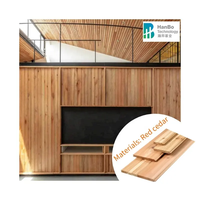 Prix d'usine Matériau de construction Panneaux muraux en bois massif Décoration intérieure Panneaux de revêtement mural Lattes