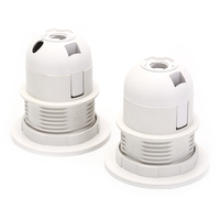 Douille de lampe vintage CE E27 en plastique noir et blanc pour ampoule à vis, vente en gros