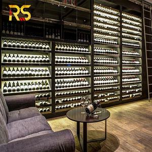 رف فاخر مزخرف حديث من فوشان بتصميم فاخر من الفولاذ المقاوم للصدأ للمطعم رف حامل - Product Image 4