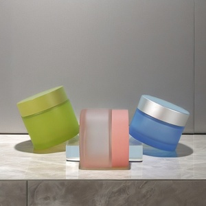 Frascos de Vidrio Esmerilado Personalizados para Crema Cosmética, 10g 20g 30g 50g, Frascos de Vidrio para Cuidado de la Piel con Tapa - Product Image 1