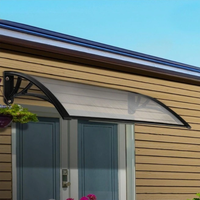 Couvertures de patio, couvertures de porte anti-pluie en plastique, auvents latéraux modernes en polycarbonate pour fenêtres, auvent de porte