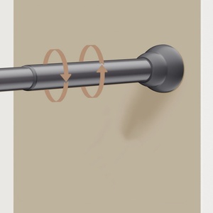 Séchoir à <span class=keywords><strong>linge</strong></span> extensible en acier inoxydable avec mécanisme à ressort - Barre murale réglable pour salle de bain ou buanderie - Product Image 5