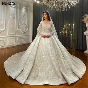 Nice Beading Lace Wedding Dress Ball Gown