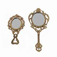 El Yapımı Hafif Modern Pirinç Ayna Oval (10cm X 1cm X 25cm Şeffaf Ayna) Özelleştirilebilir Duvar Dekoru Adiba Ev Dekoru