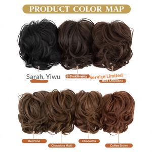 Accessoire capillaire pour queue de cheval, perruque, pince à cheveux, cheveux synthétiques bouclés et volumineux, réglable, pour le commerce international Europe États-Unis, usage domestique - Product Image 4