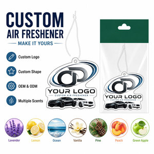 Désodorisant de voiture en papier personnalisé en forme de voiture, design promotionnel à suspendre - Product Image 2