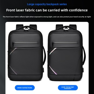 High Quality Men's Casual <b>Backpack</b> <b>Large</b> Capacity Simple Trendy Design <b>Large</b> Capacity Zipper Oxford Polyester - Product Image 2