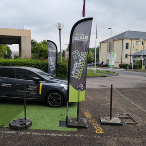 Quảng Cáo Tùy Chỉnh Hình Chữ Nhật Dao Biểu Ngữ Góc Cạnh Biểu Ngữ Cờ Bãi Biển Cờ Biểu Ngữ - Product Image 1