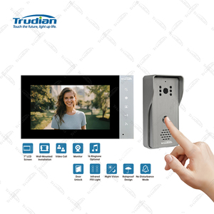 Trudian <strong>7</strong> Inch Touch Monitor Smart Villa 4 <strong>Wired</strong> Door Bell Camera Doorphone <strong>Video</strong> <strong>Intercoms</strong> with Outdoor <strong>Video</strong> Calling for Home - Product Image 1