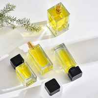 Flacons de parfum de luxe à pression, format voyage, vides, blancs, transparents, carrés, avec bouchon personnalisé, 5ml, 20ml, coffret, pulvérisateur à pompe, écran