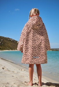 Poncho de Surf con estampado de leopardo rosa, toalla con capucha, <span class=keywords><strong>bata</strong></span> cambiante <span class=keywords><strong>impermeable</strong></span> de secado rápido para niños - Product Image 3