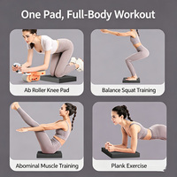 Tapis d'équilibre extra épais antidérapant en NBR violet et noir, idéal pour roue abdominale, planche et entraînement fitness à domicile – Vente chaude