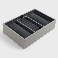 Nouveau design de présentoir à anneaux de montre à chaîne jonc en cuir mallette de rangement pour coiffeuse à insérer mobile
