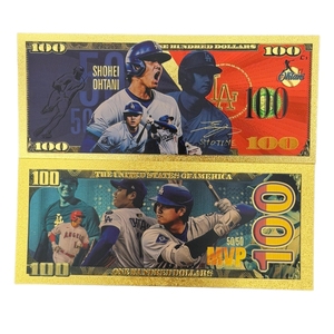 Billet de banque 2026 des 4 stars du baseball les plus populaires, plaqué or 24 carats, pour collection - Product Image 2