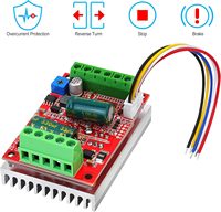 Contrôleur de moteur BLDC triphasé sans balais DC 6-60V 400W, carte de commande PWM pour moteur à effet Hall 12V 24V 48V