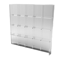 Jihong Vitrine de livres en acrylique transparent personnalisable Statue en verre organique Vitrine Art Collection Retail Store Rack