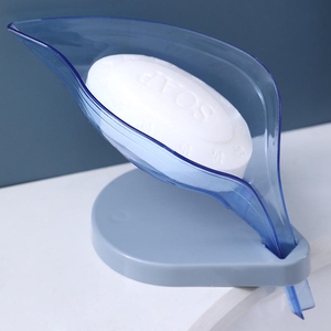 Cartoon Leaves Shape Eco Friendly Household Plastic Bathroom <b>Soap</b> Holder <b>Soap</b> Dish with Drain Bathroom <b>Soap</b> Dish - Product Image 2