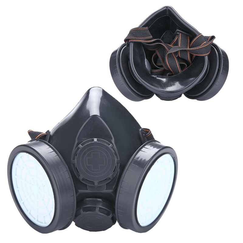 Double Cartridge Gas Mask Respirator Piece