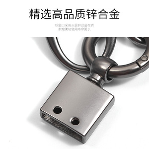 Llavero de aleación de zinc para coche con anillo de resorte y hebilla de herradura, accesorio de regalo para oficina - Product Image 3