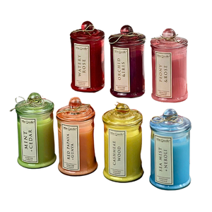 Velas de cera de Palma con forma de botella perfumada personalizada de alta calidad con tapa de vidrio hechas en Vietnam decoración del hogar de Navidad y boda - Product Image 6