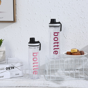 Botella de Agua de Plástico Transparente con Tapa de Rosca, Libre de BPA, Diseño Minimalista Ecológico para Correr, Acampar, Viajar, Uso Deportivo para Adultos - Product Image 3