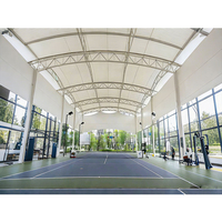 Structure de toit tendue en PVDF pour terrains de tennis, basketball, badminton, volley-ball et autres sports – Vente chaude