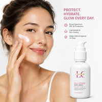 Crème solaire minérale hydratante à large spectre UVA UVB, protection de la barrière cutanée, SPF 30, marque privée
