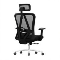 Chaise de bureau ergonomique à dossier haut en maille avec appui-tête réglable, soutien lombaire, accoudoirs, hauteur réglable, pivotante, repose-pieds pour bureau à domicile