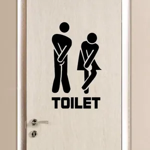 Stickers muraux et <span class=keywords><strong>porte</strong></span> de toilette, décoration de salle de bains, décalcomanies imperméables, affiche de papier peint en vinyle, décoration de la maison - Product Image 3