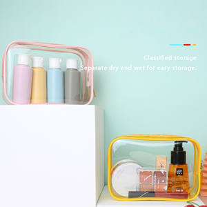 Bolsa de Cosméticos Transparente Personalizada, de Gran Capacidad, con Cubierta de PVC Termosellada, para Viaje, Diseño de Moda, Venta Caliente OEM ODM - Product Image 4