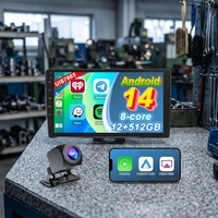 Système de navigation automobile Android universel à grand écran de 10 pouces, 4G, vue panoramique à 360 degrés, caméra de recul, résolution HD