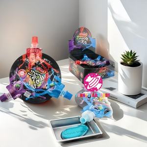 Vente en gros Collations <span class=keywords><strong>Caramella</strong></span> 3 en 1 Bonbons aigres multicolores Confiture à presser saveur de fruit Bonbon liquide - Product Image 1