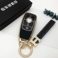 Housse de porte-clés lisse et Durable, étui à télécommande adapté pour mercedes-benz A220 E63S AMG e-class GLE 350 4MATIC E300 E400 E43 W213 Smart