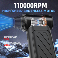 Penyedot Debu Udara Bertekanan Tinggi 100000RPM 80W Tanpa Kabel Multifungsi Kipas Genggam