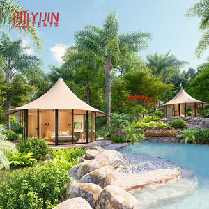 Tente de camping octogonale imperméable toutes saisons 8x8 avec cheminée Design dernier cri - Product Image 2