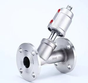 <span class=keywords><strong>SANTHAI</strong></span> SS304/316L สแตนเลสหัว Actuator นิวเมติกเดี่ยวหน้าแปลนมุมวาล์วที่นั่ง - Product Image 3