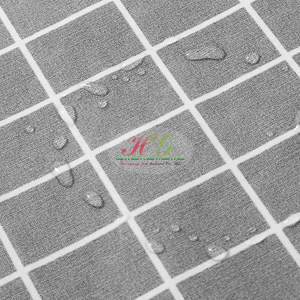 Nappe en <span class=keywords><strong>toile</strong></span> <span class=keywords><strong>cirée</strong></span> imprimée à carreaux gris 60''X84'' pour usage domestique, imperméable, polyester, PVC, vinyle, directement de l'usine - Product Image 6