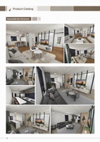 Maison modulaire préfabriquée de luxe de 20 pieds avec mobilier complet et salle de bain intégrée, personnalisable pour une vie de famille à long terme