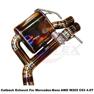 Vortex Racing-Spec Golden Ti Header-Back Setup For Mercedes-Benz AMG W205 C63 4.0T 2015-2024 Tuning - Product Image 4