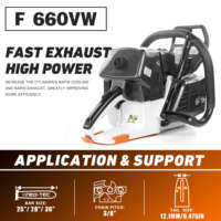 Tronçonneuse à Chaîne NEOTEC F660VW 92cc, Essence, Outil de Jardin Intelligent pour la Coupe du Bois