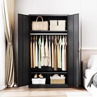Armoire métallique industrielle à double porte verrouillable en acier pour le rangement de vêtements avec étagères réglables pour dortoirs du personnel